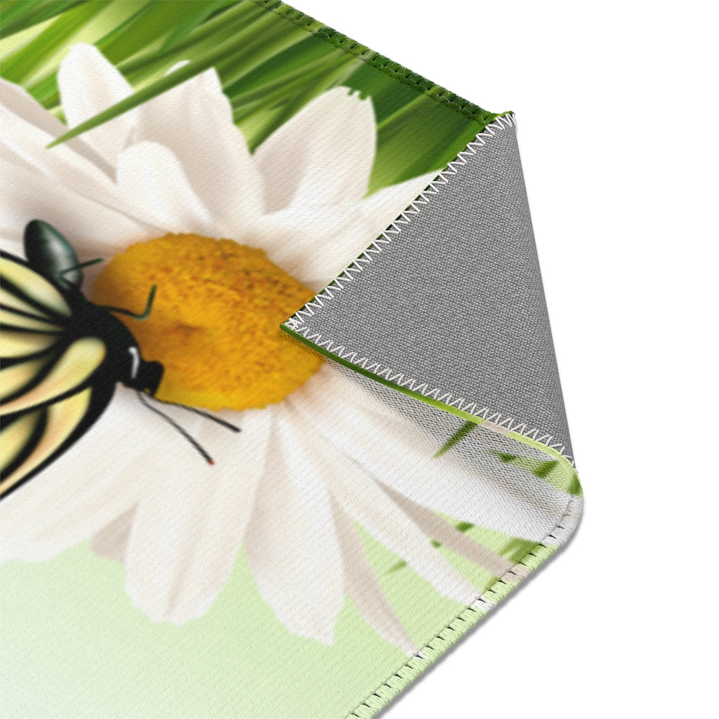 Blessed coming in blessed going out Butterfly Area Rug folded