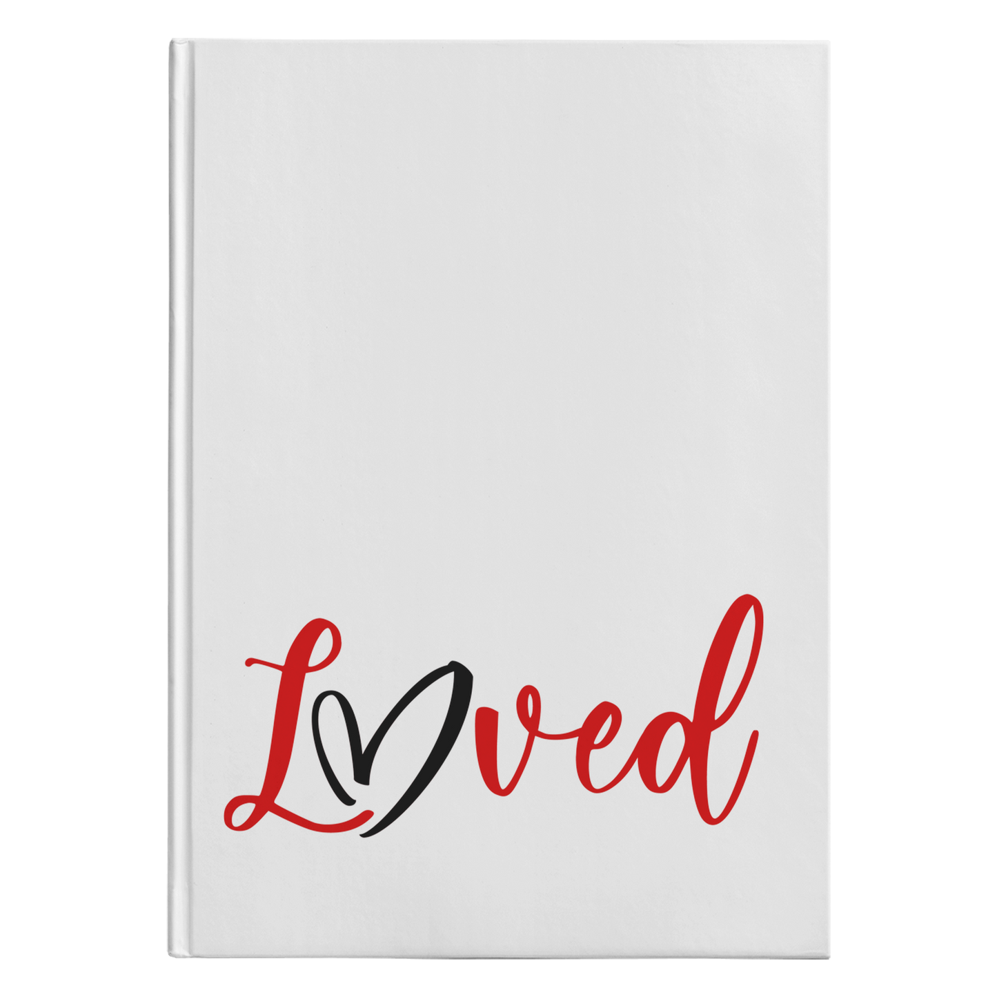 Loved [White Design] - Hardcover Journal