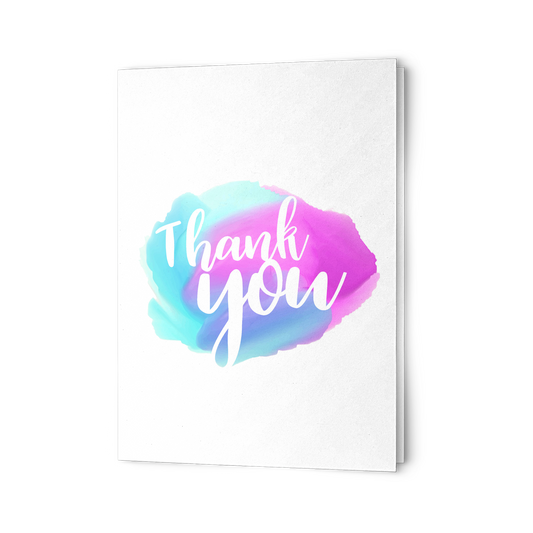 Thank You [Watercolor Blob] - Folded Note Card