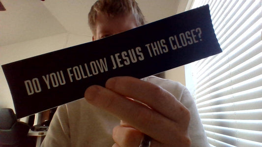 Black & Bold Do You Follow Jesus This Close Bumper Sticker