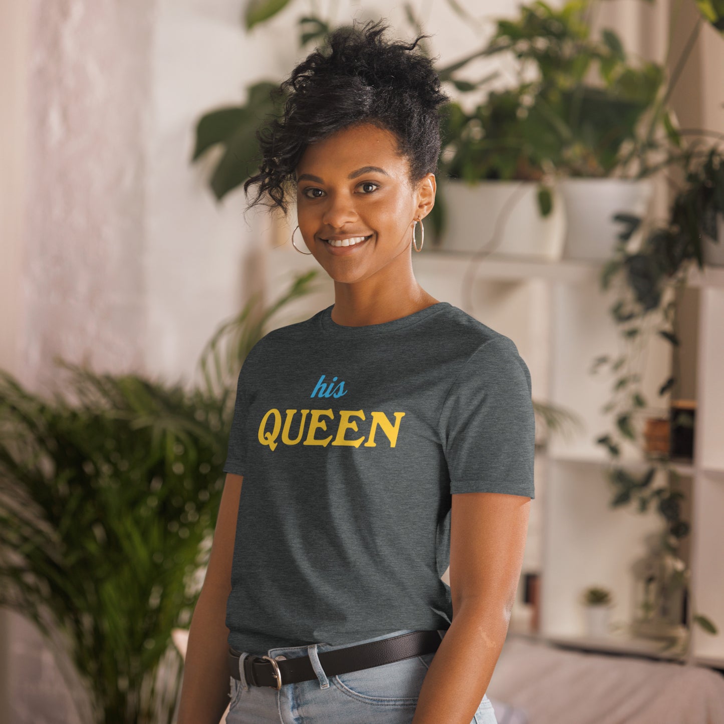 His Queen Softstyle T-Shirt heather front